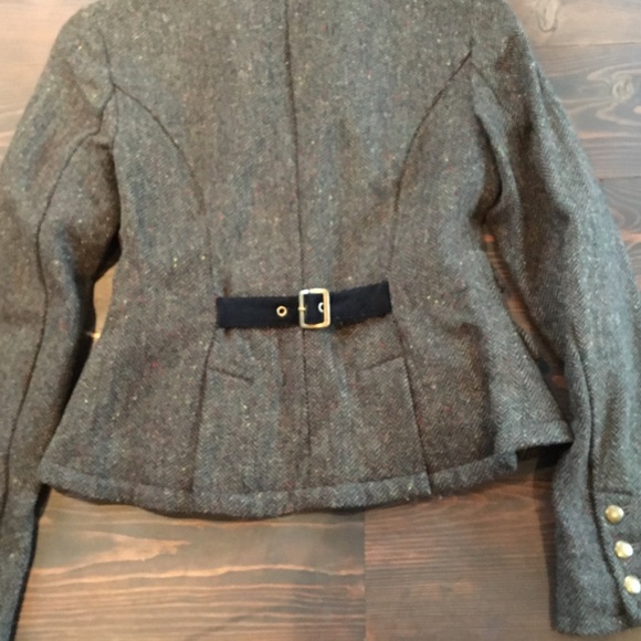 Wool blend jacket with trendy strap in back. - Picture 5 of 5